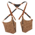 thumbnail image 2 of Bolsa de hombro portátil para teléfono, monedero antipérdida, paquete de almacenamiento doble, correa para axilas de cuero PU, bolsillo para , Khaki Yinane Estuche para arnés de hombro, 2 of 8