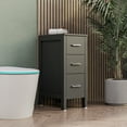 thumbnail image 4 of Eclife 12" Freestanding Bathroom Cabinet with 3 Drawers, Black, 4 of 9