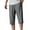 Grey, variant on Men's Casual Pants Men's Ice Silk Casual Pants Summer Lightweight Stretch 3/ 4 Length Shorts Loose Fit Sports Trousers Plus Size Black 5XL