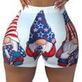 thumbnail image 2 of Logiee Cute Gnomes in USA1 Print Women's Biker Shorts,Workout Gym Shorts,Scrunch Shorts,Tummy Control Hidden Scrunch Running Yoga Shorts-Medium, 2 of 8