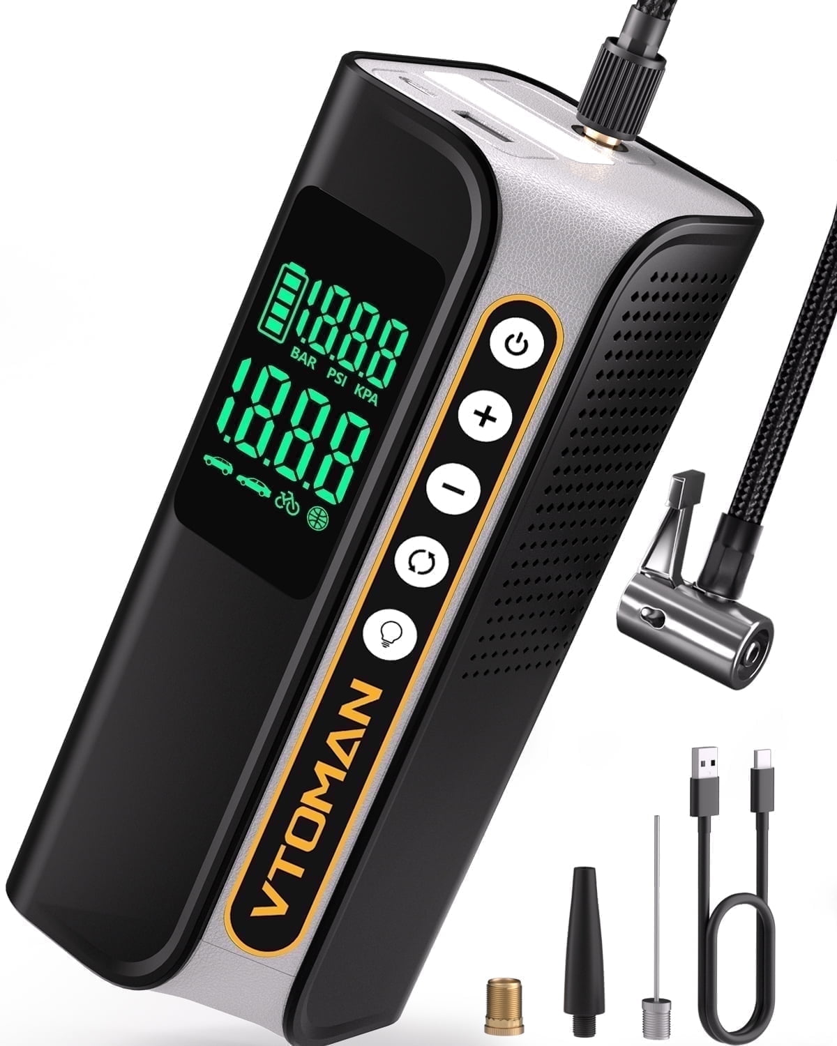 Clearance! VTOMAN X6 Pro Portable Air Compressor-160PSI Cordless Tire Inflator,7500mAh Compact Auto Tire Pump for Car/Bike/Balls