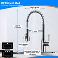thumbnail image 5 of Sunrinx Pull Down Kitchen Faucet Brushed Nickel Stainless Steel 3-Spray Sink Faucet, 5 of 16