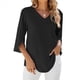 thumbnail image 1 of Blusas Elegantes e Informales para Mujer, de 1/2, para Oficina, de , con Cuello en V, Color Negro, Talla XXL, 1 of 9