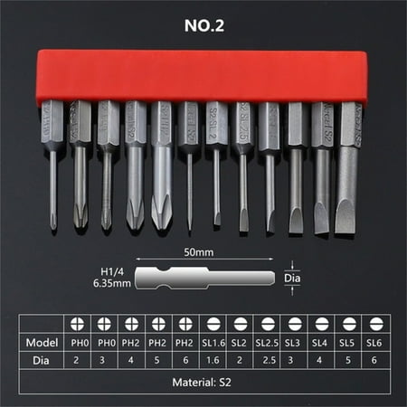 

12PCS Screwdriver bit Set with Magnetic Alloy Steel Electric Screwdriver Bit