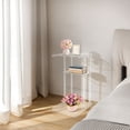thumbnail image 6 of Clear Acrylic Side Table, 15.4*11.8*25in Entryway Table, C Shaped End Table Minimalist Style, 6 of 14