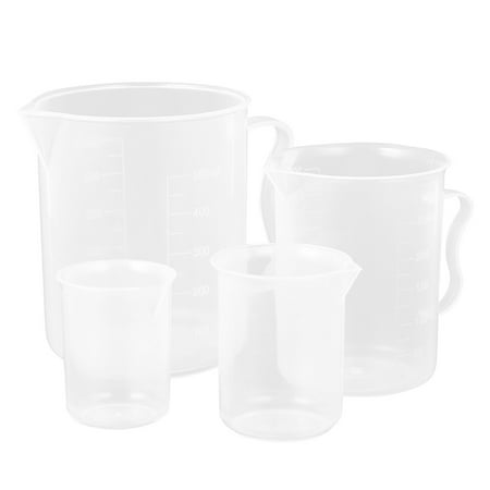 

4pcs Liquid Measuring Cups Thickened Plastic Measuring Volumetric Beaker Tool