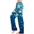 thumbnail image 2 of Lopecy-Sta Christmas Pajamas for Women Comfy Lounge Pants Comfy Pajama Bottom Drawstring Elastic Waist Sleepwear Long Pajamas Pants for Women, 2 of 5