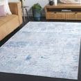 thumbnail image 3 of SAFAVIEH Malibu Fredrick Distressed Polyester Area Rug, Gray/Light Blue, 8' x 10', 3 of 13