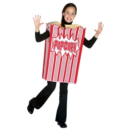 Movie Night Popcorn Child Halloween Costume, One Size,