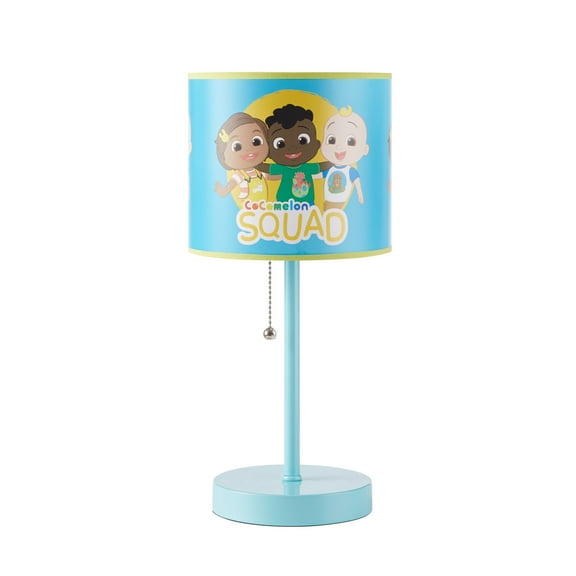 Moonbug, Cocomelon, Blue Metal Stick Table Lamp for Children's Room Décor