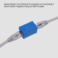 thumbnail image 3 of Uxcell 5 Pack RJ45 Ethernet Coupler, Female to Female Cat6 Coupler Ethernet Extension Adapter Network Connector Blue, 3 of 6