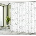 thumbnail image 4 of Ambesonne Geometric Shower Curtain, Seashell Style Designs, 69"Wx84"L, Taupe Grey Pale Grey, 4 of 4