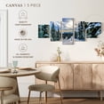 thumbnail image 5 of Elephant Stock Ski Away Wall Art - Horizontal Multi Panel Canvas - Living Room Wall Decor - Sports Multi Panel - Blue And Green Decor - 68" x 30", 5 of 8