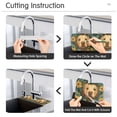 thumbnail image 5 of Yayeee Faucet Mat for Kitchen Sink 14.7" Diatomite Long Splash Guard Pad, Flowers and Dog, 2 Pack, 5 of 7