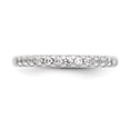 thumbnail image 4 of 14K White Gold Diamond Round Ring Band Wedding, 4 of 7