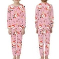 thumbnail image 2 of Renewold Breathable Pajamas for Family Softness Nightwear PJ Set of 2 Casual Daily Wear Sleep Loungewear Size 3-4 Santa Candy Canes Baby Kids Pink Jammies,Christmas Holiday, 2 of 5