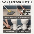 thumbnail image 4 of Peel and Stick Floor Tile, Black Checked Pattern Continuous Vinyl Roll Flooring – 15.7'' x 19.68 ft Roll Covers 25.83 sq. ft, Effortless Alignment, Seamless Look Design for Bathroom, Kitchen, 4 of 18