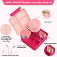 thumbnail image 3 of Lonchera Bento para Niños Aimsnk con Termo para Sopa de 237 ml Rosa, 3 of 6