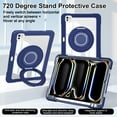 thumbnail image 3 of Dteck Clear Case for Apple iPad Pro 11-Inch (M4) 2024, Durable Lightweight Slim Case with Built-in 360 Degree Rotating Kickstand/Handle, Shockproof Protective Cute Hard Back Cover Case, Darkblue, 3 of 6