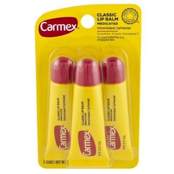 Carmex Orig Lip Balm Ultra Moisturizing, Classic Medicated, 0.35 oz, 2-Pack