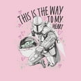 thumbnail image 2 of Girl's Star Wars: The Mandalorian Valentine's Day The Child Way to my Heart  Graphic Tee Light Pink X Small, 2 of 4