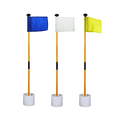 thumbnail image 3 of Yellow Golf Green Flag, Two-Section Detachable Flagpole, Easy to Carry Green Target Flag Hole Cup, 3 of 6
