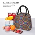 thumbnail image 5 of Yiaed Mandala Print Lunch Bag Adult Insulated Lunch Box, Leakproof Cooler Food Lunch Containers Reusable High Capacity Lunch Tote Bags-One Size, 5 of 6