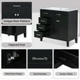 thumbnail image 6 of Fulvari Bathroom Vanity Cabinet 36 Inch With 3 Drawer Solid Wood Frame, 6 of 7