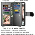 thumbnail image 2 of NJJEX Wallet Case for iPhone 14 6.1" 2022, for iPhone 14 Case, [9 Card Slots] PU Leather ID Credit Holder Folio Flip [Detachable] Kickstand Magnetic Phone Cover & Lanyard for iPhone 14 [Black], 2 of 7