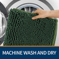 thumbnail image 3 of Wozola Chenille Bathroom Rug, Dark Green Ultra Soft Absorbent Bath Mat, Non-Slip Machine Washable Shower Floor Rug for Bathroom, Tub & Entryway, 20"x32", 3 of 6