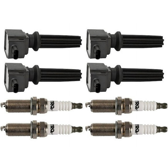 Ignition Coil and Spark Plug Kit 8 Piece - Compatible with 2018, 2020 - 2021 Ford EcoSport 2.0L 4-Cylinder