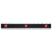 Justice League Movie Cyborg Logo 12 Inch Standard and Metric Plastic Ruler