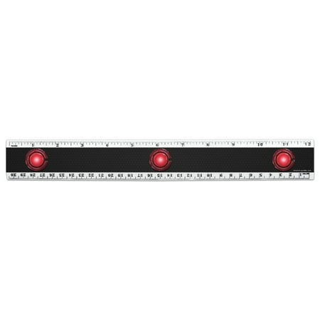 Justice League Movie Cyborg Logo 12 Inch Standard and Metric Plastic Ruler