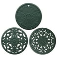 thumbnail image 2 of Trivet Mat Set with 3 Carved Patterns Hot Pot Hot Pads, Xinsrenus Under $5! Trivet Mat Set with, 2 of 4