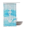 thumbnail image 2 of ABPHQTO Ancla de barco Cortina de ducha de baño de poliéster impermeable 150x180 cm, 2 of 2