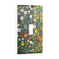 thumbnail image 2 of Yayeee Toggle Light Switch Wall Plate 1-Gang 4.5"x2.7" Home Decorative Outlet Cover, Green Floral Garden, 2 of 7