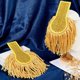 thumbnail image 4 of 2 piezas de hombreras con borlas desmontables de tela para maestro de ceremonias, con cadena dorada, insignia y broche., 4 of 9