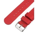 thumbnail image 5 of Red Nylon Watch Band 20mm Width Durable Nylon Strap with Silver Buckle, Canvas Watchband, 5 of 6