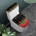 thumbnail image 2 of HELLHERO Stylish for Modern Bathrooms Stretch Bathroom Seat Covers Fits All Toilet Shapes Soft Stretchy Fabric, Christmas Music Note Pattern, 2 of 5