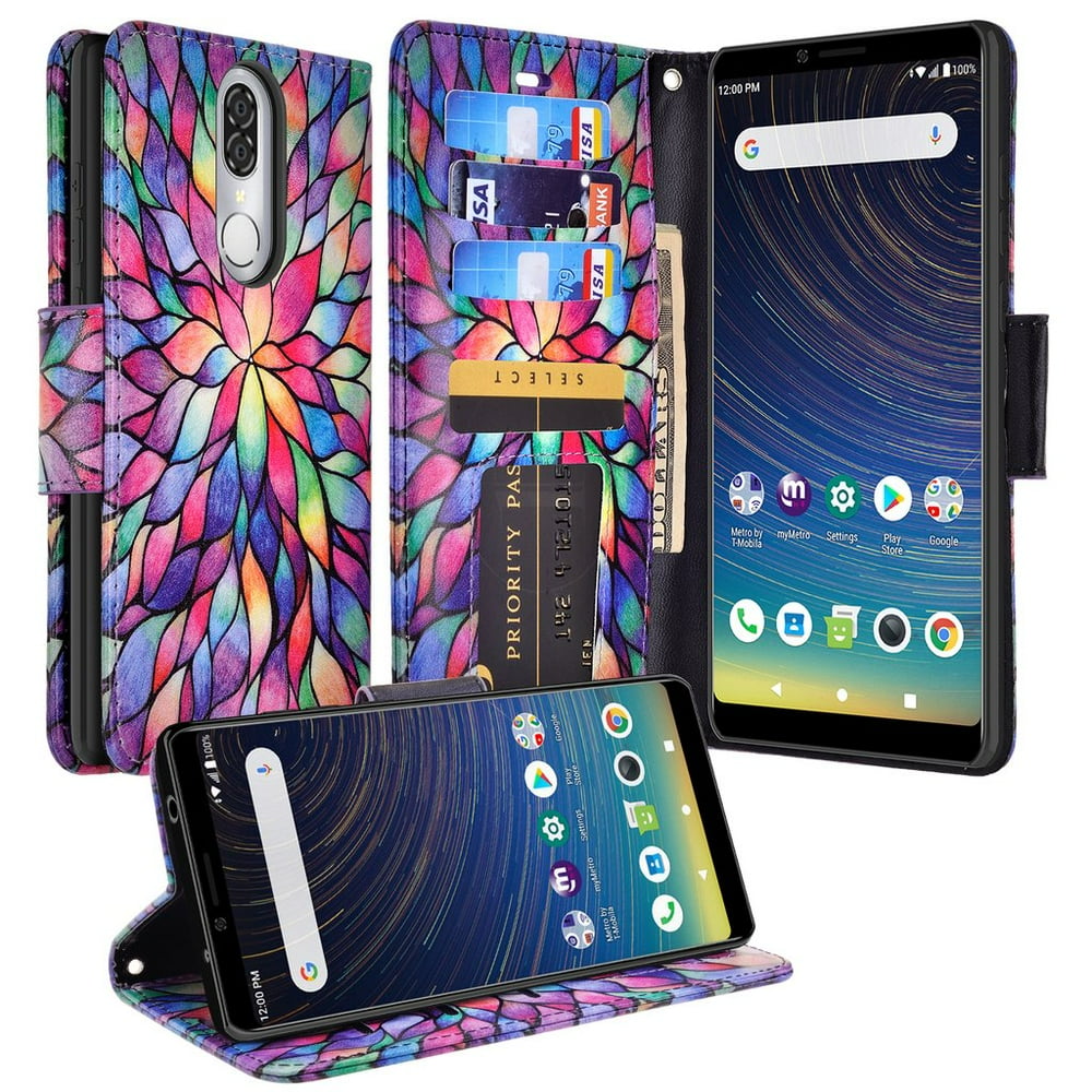 Nokia 3.1 Plus Wallet Case Cover Folio [Kickstand] Phone Case for Nokia