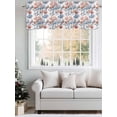 thumbnail image 5 of Orange Blue Coral Curtain Valances for Windows, Summer Coastal Beach Fish Ocean Kitchen Valance Window Treatment, Light Filtering Block Curtains for Bathroom/Bedroom/Living Room 42'' x 18'', 5 of 9