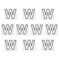 thumbnail image 1 of Letra W Parches Termoadhesivos Calor Transferencia Letras 2 Pulgadas Blanco Letra Bricolaje para Equipo Uniforme, Deportes Camiseta, Fútbol, Baloncesto, Béisbol Paquete de 10, 1 of 6