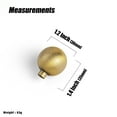 thumbnail image 5 of Goo-Ki 1.2 Inch(30mm) Diamenter Brushed Bronze Cabinet Knobs, Zinc Alloy Minimalist Style Drawer Knobs for Dresser,Wardrobe,Cupboard, 6 Pack, 5 of 8