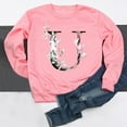 thumbnail image 4 of Pompotops Hiver Femmes Décontracté Manches Longues Hauts Dames Chandail Imprimé Blouse Tee Chandail Liquidation, 4 of 4