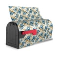 thumbnail image 3 of Yiaed Vintage Blue Flowers Print Mailbox Covers, Magnetic Mailbox Cover, Mail Box Covers for Garden Outdoor Decor Box Covers-25.5x21 in, 3 of 8