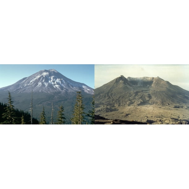 Before And After The Eruption Of Mount Saint Helens The Volcano Lost