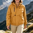 thumbnail image 2 of AnuYalue Windbreaker Jacket for Womens Outdoor Hiking Coats Zip Up Hooded Jackets Long Sleeve Outerwear Daily Wear, 2 of 8