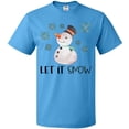 thumbnail image 3 of Inktastic Let It Snow Cute Snowman in Hat and Scarf T-Shirt, 3 of 5