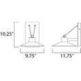thumbnail image 3 of Maxim 54363FTABZ 10.25 in. Civic LED 1 Light Medium Outdoor Wall Lantern - Architectural Bronze, 3 of 5
