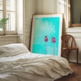 thumbnail image 2 of Pink Palm Tree Twins - Palm Springs California Photography Palm Tree Pop Art Tropical Surrealism Pastel Beach Summer Oak Framed Wall Art Print 6 x 8 inches, 2 of 12